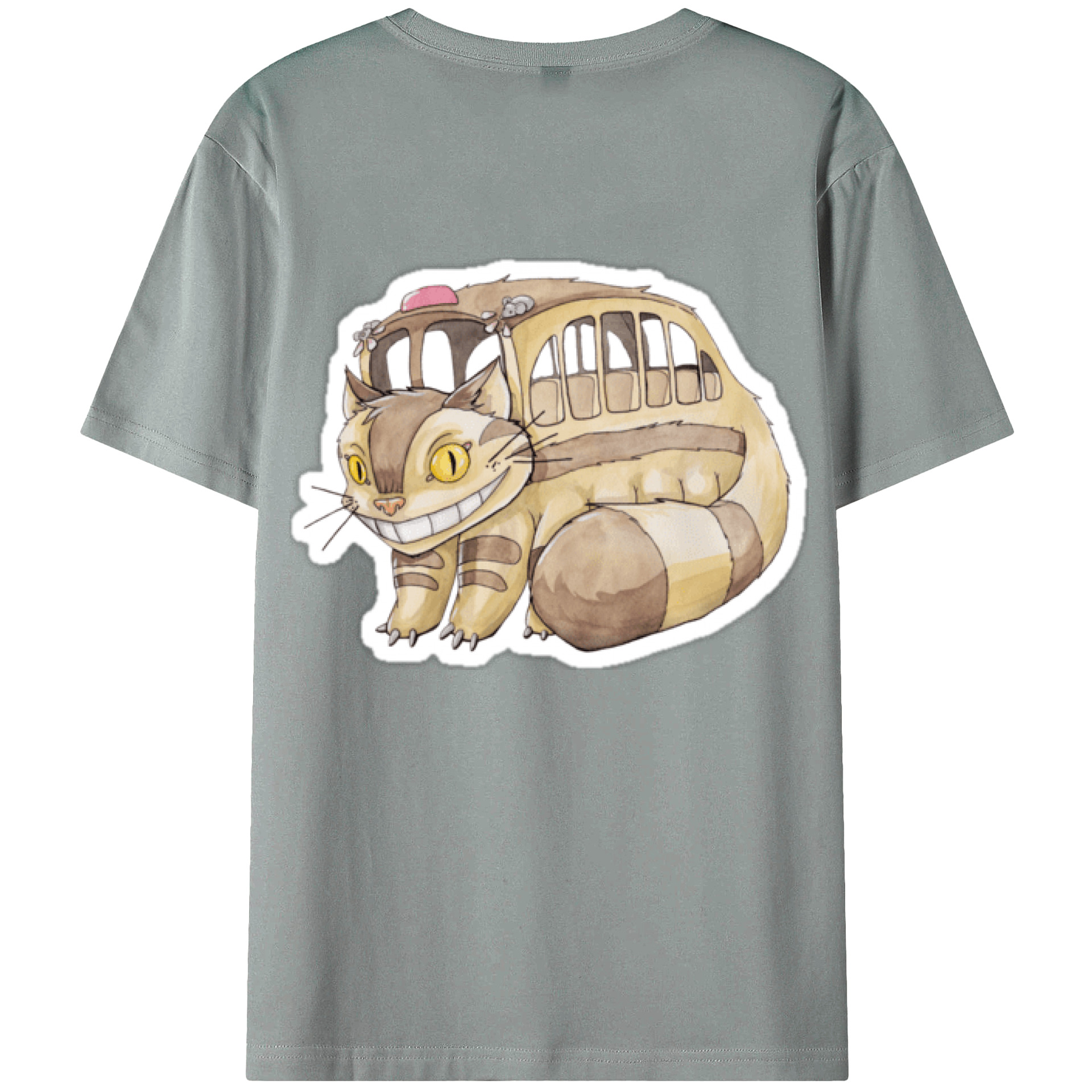 （画像用） となりのトトロ 草壁メイ 草壁サツキ My Neighbor Totoro Satsuki Kusakabe Mei Kusakabe 綿100％ メンズ半袖Tシャツ（バックプリント） 通気性